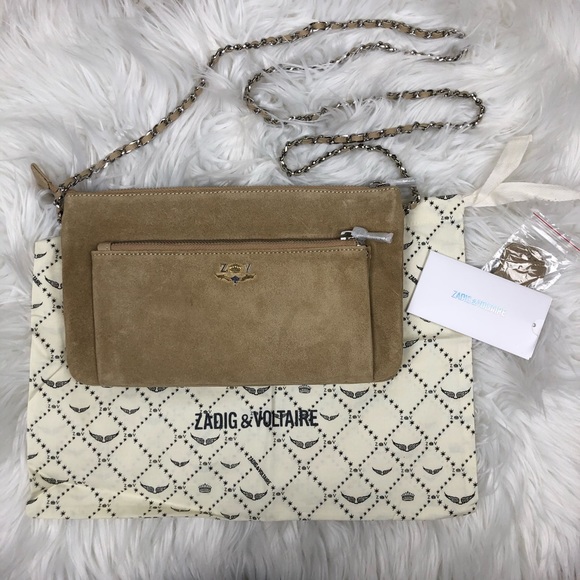 Zadig & Voltaire Rick Blason Suede Crossbody Bag - Picture 1 of 10